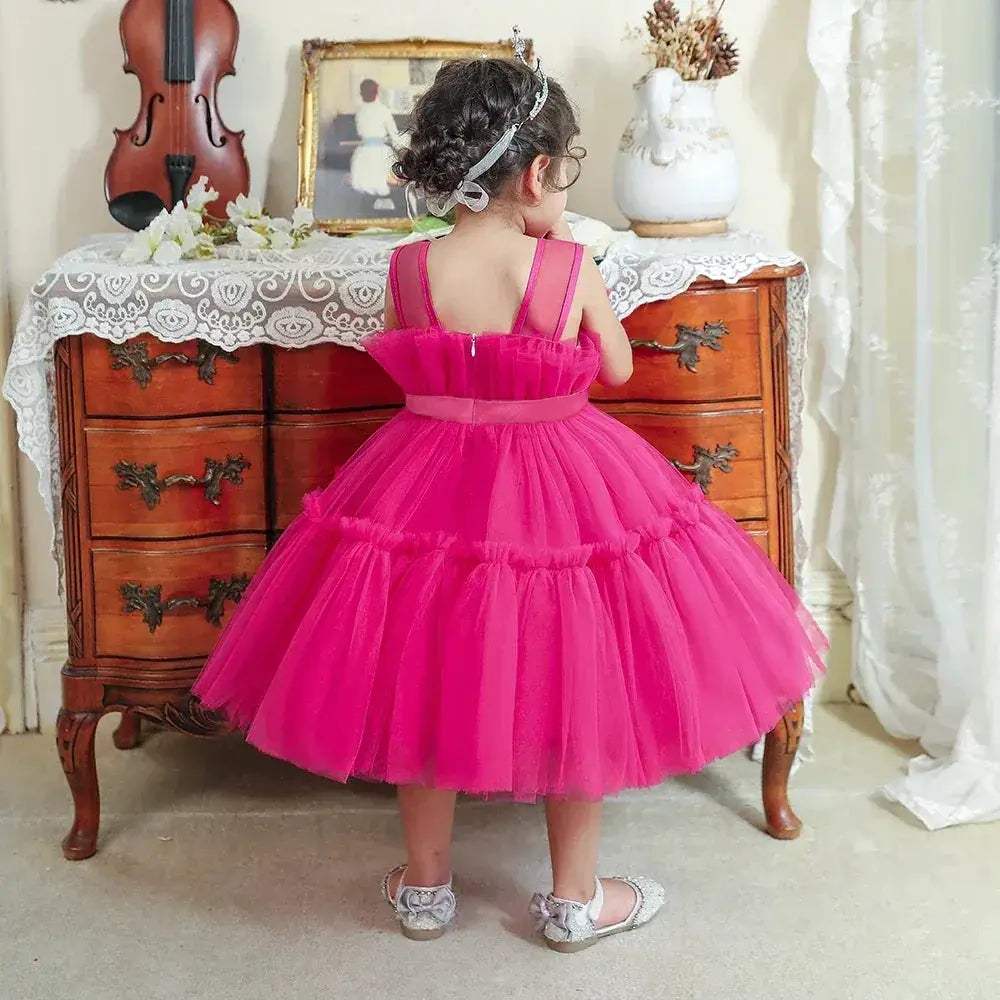 Fluffy Baby Girl Dress for Baptism and Birthday Celebration - ToylandEU