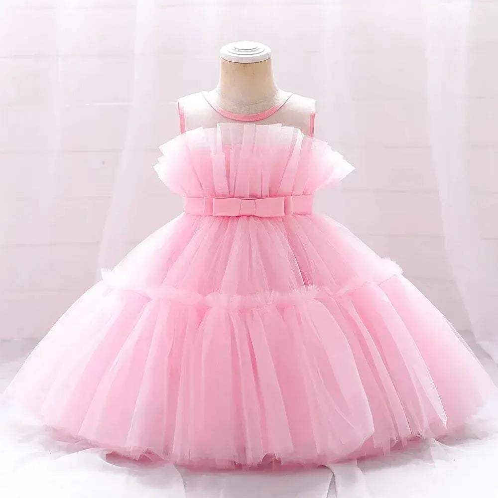 Fluffy Baby Girl Dress for Baptism and Birthday Celebration - ToylandEU