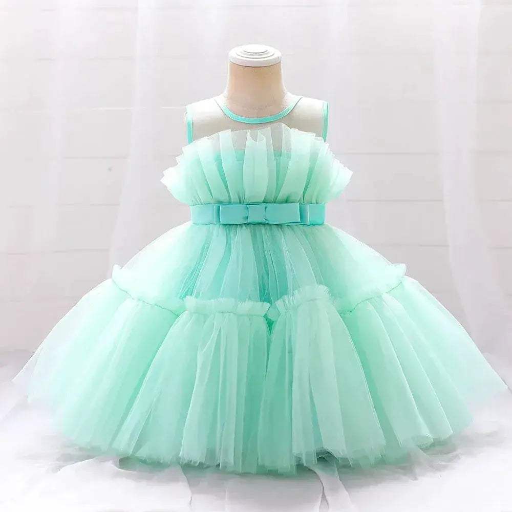 Fluffy Baby Girl Dress for Baptism and Birthday Celebration - ToylandEU