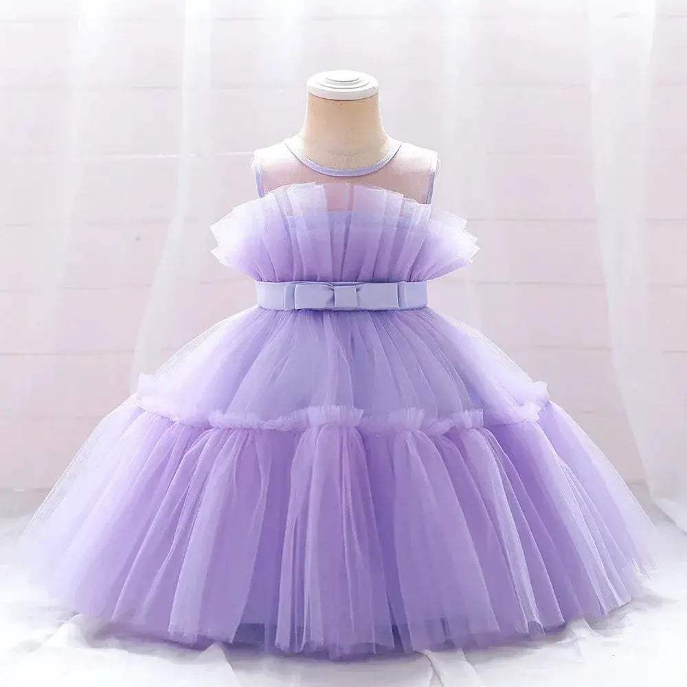 Fluffy Baby Girl Dress for Baptism and Birthday Celebration - ToylandEU