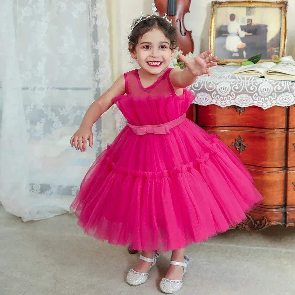 Fluffy Baby Girl Dress for Baptism and Birthday Celebration - ToylandEU