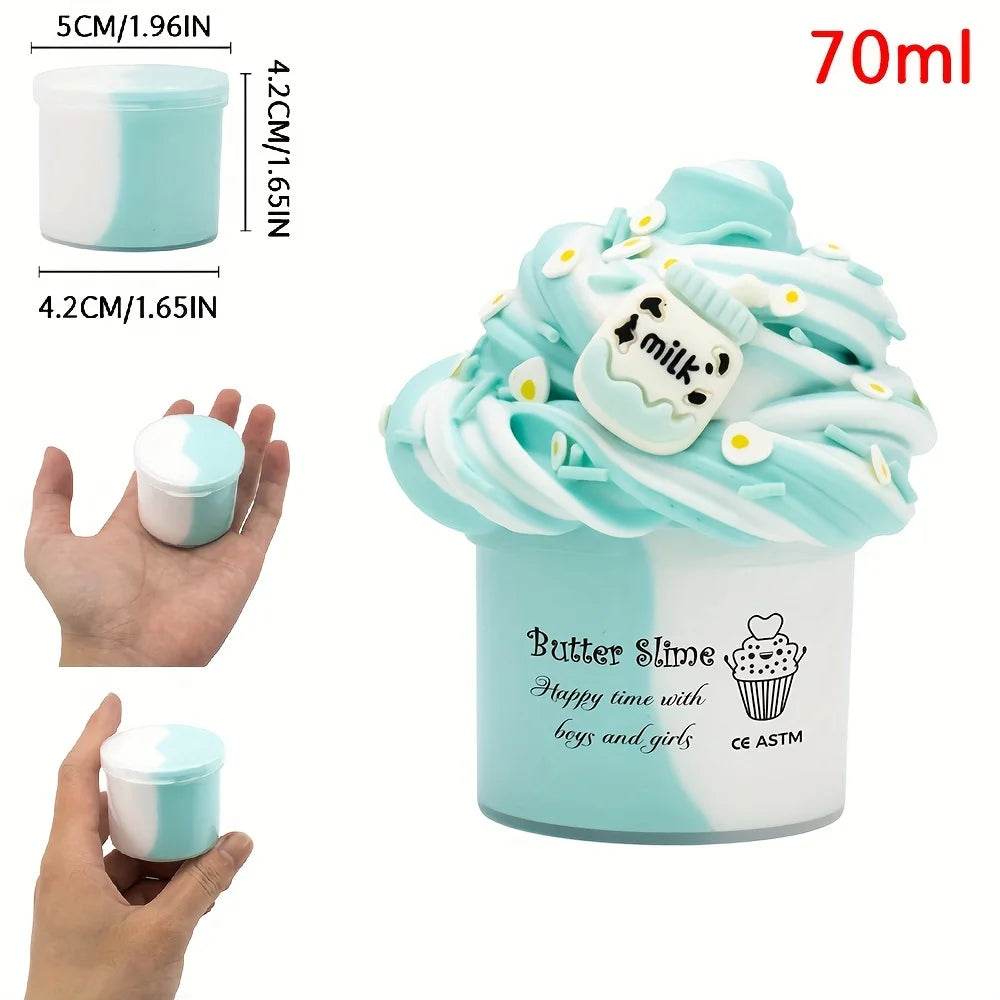 Fluffy Butter Slime Two Tone For Party Favors And Gifts - ToylandEU