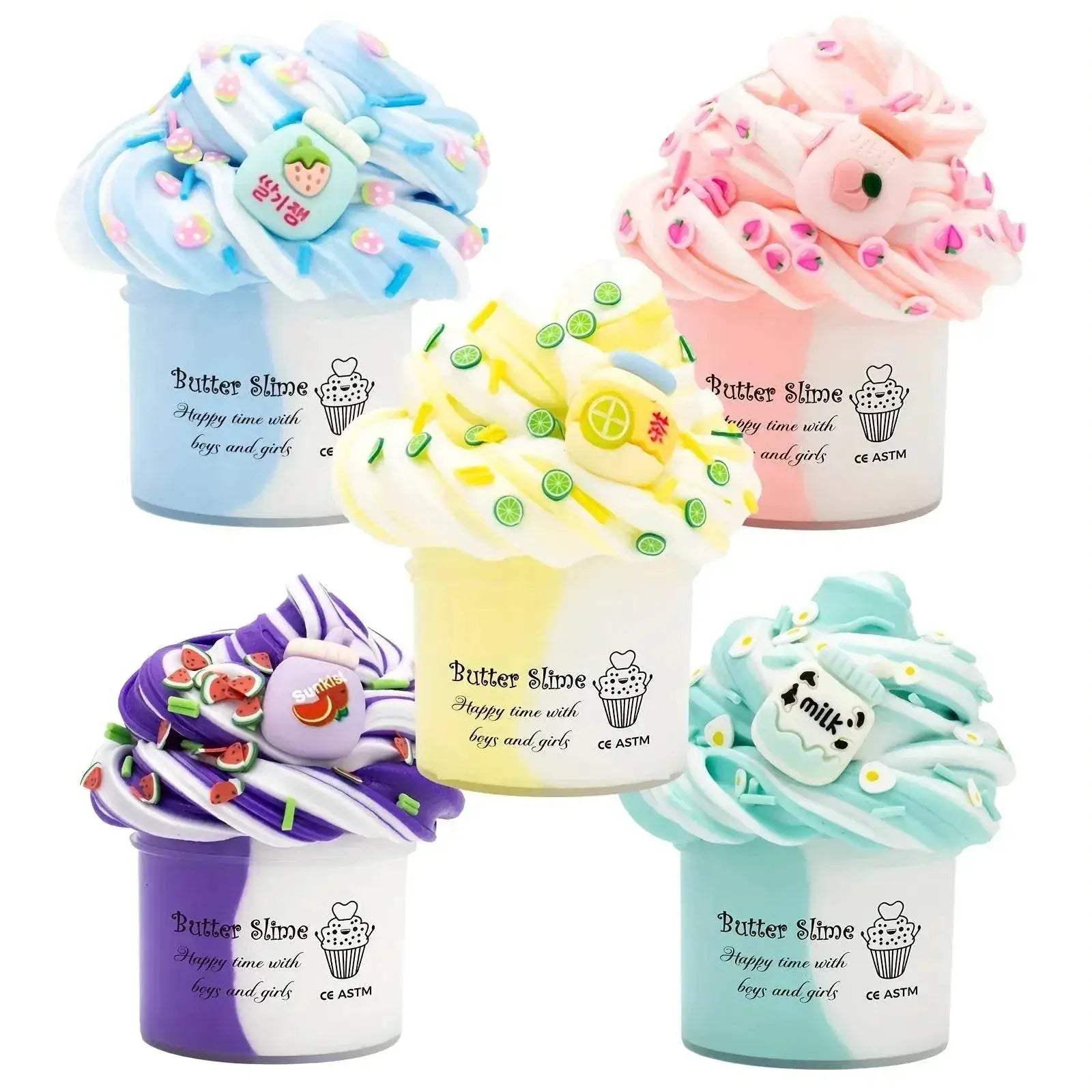  Fluffy Butter Slime Two Tone Party Favors Toyland EU -  ToylandEU™