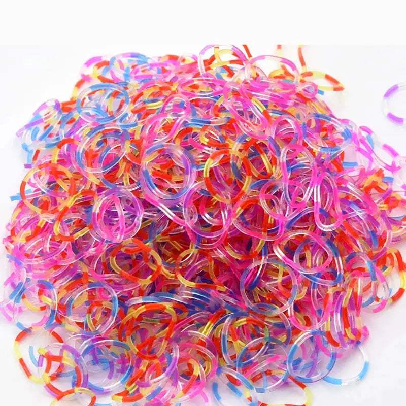  Fluorescent Glow Bracelets Diy Kit for Loom Bands -  ToylandEU™