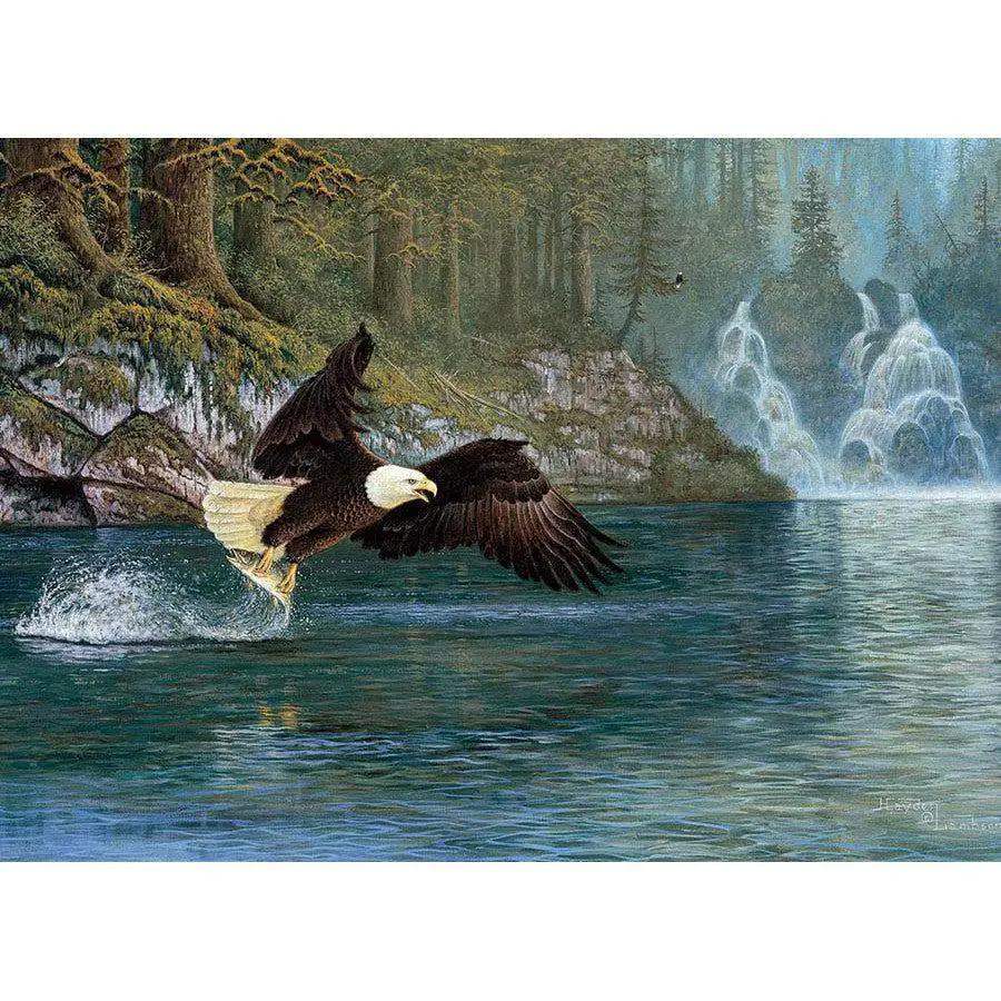 Fly Fishing 1000 Piece Jigsaw Puzzle Tranquil Eagle Scene - ToylandEU