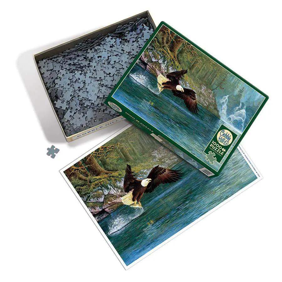 Fly Fishing 1000 Piece Jigsaw Puzzle Tranquil Eagle Scene - ToylandEU