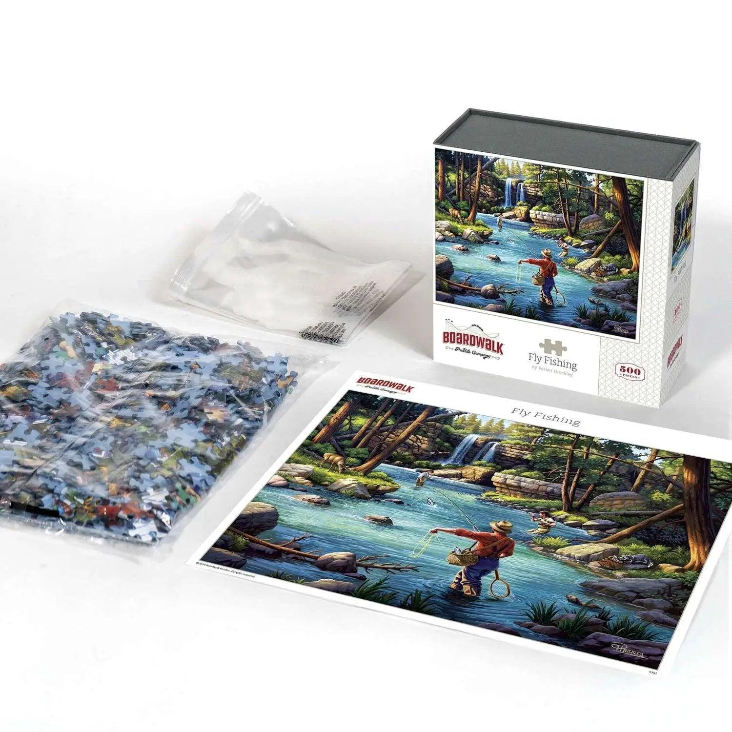  Fly Fishing Puzzle 500 Piece Jigsaw Boardwalk Scene -  ToylandEU™