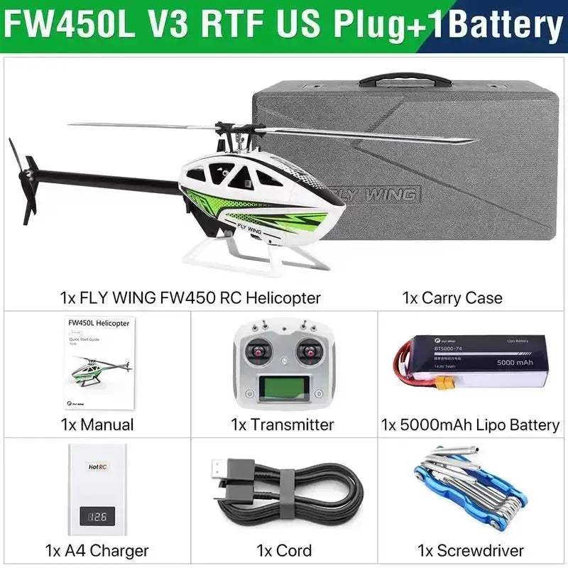 FlyWing FW450L GPS RC Helicopter With Self Stabilization - ToylandEU