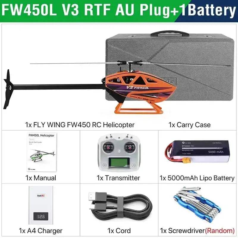 FlyWing FW450L GPS RC Helicopter With Self Stabilization - ToylandEU