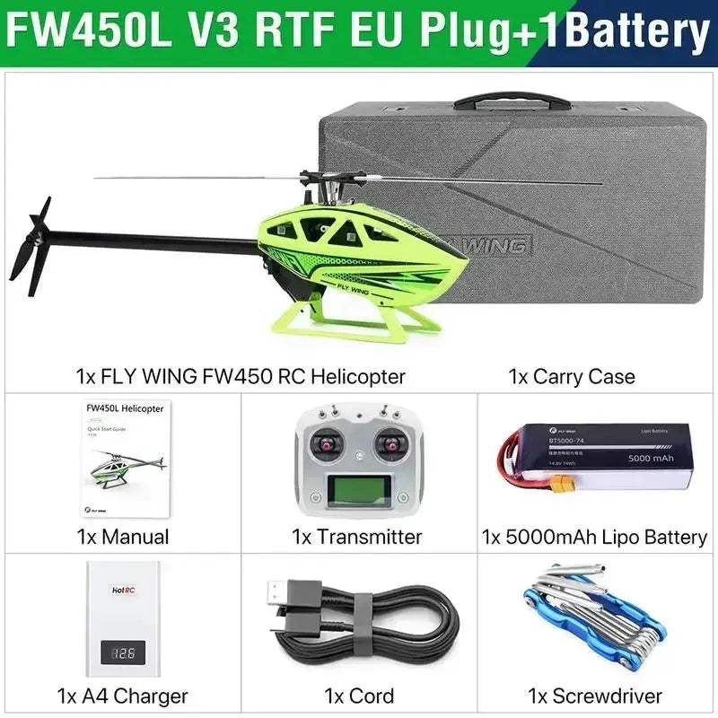 FlyWing FW450L GPS RC Helicopter With Self Stabilization - ToylandEU