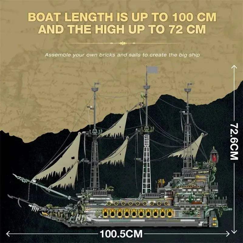 Flying Dutchman Pirate Ship Building Blocks Set 5865 Pieces - ToylandEU
