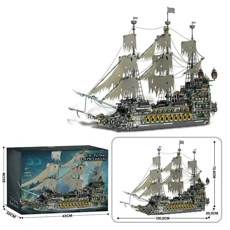 Flying Dutchman Pirate Ship Building Blocks Set 5865 Pieces - ToylandEU