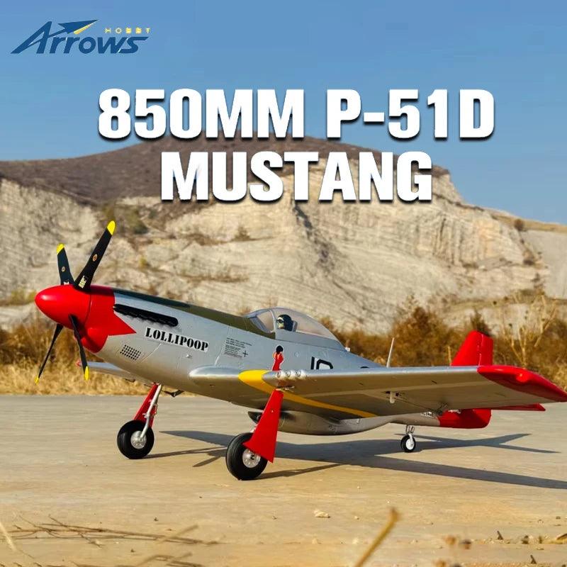 Fms P51D Mustang Rc Plane | 850mm Blue Arrows | Toylandeu