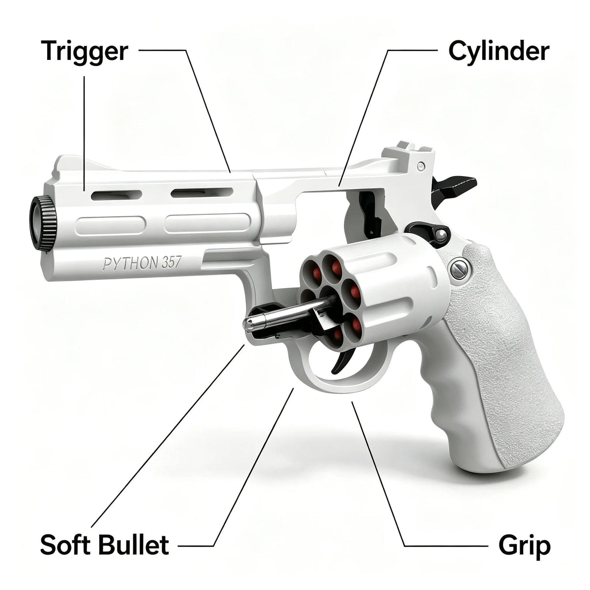 Foam Blaster | Manual Revolver | Toylandeu™