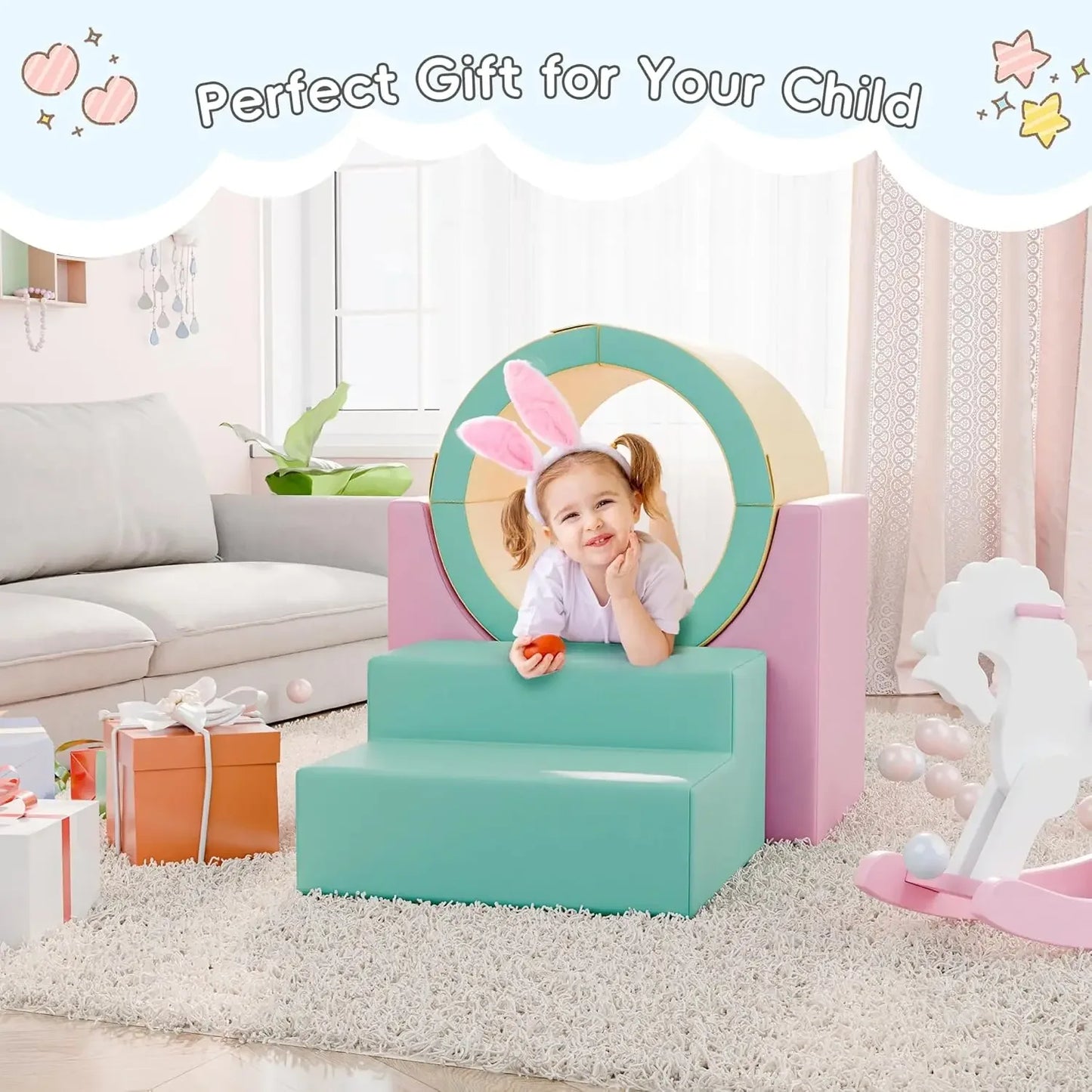 Foam Climber Tunnel Play Set For Toddlers Safe Indoor Crawl - ToylandEU