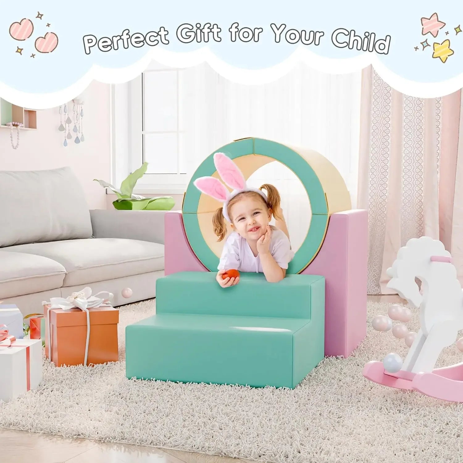 Foam Climber Tunnel Play Set For Toddlers Safe Indoor Crawl - ToylandEU