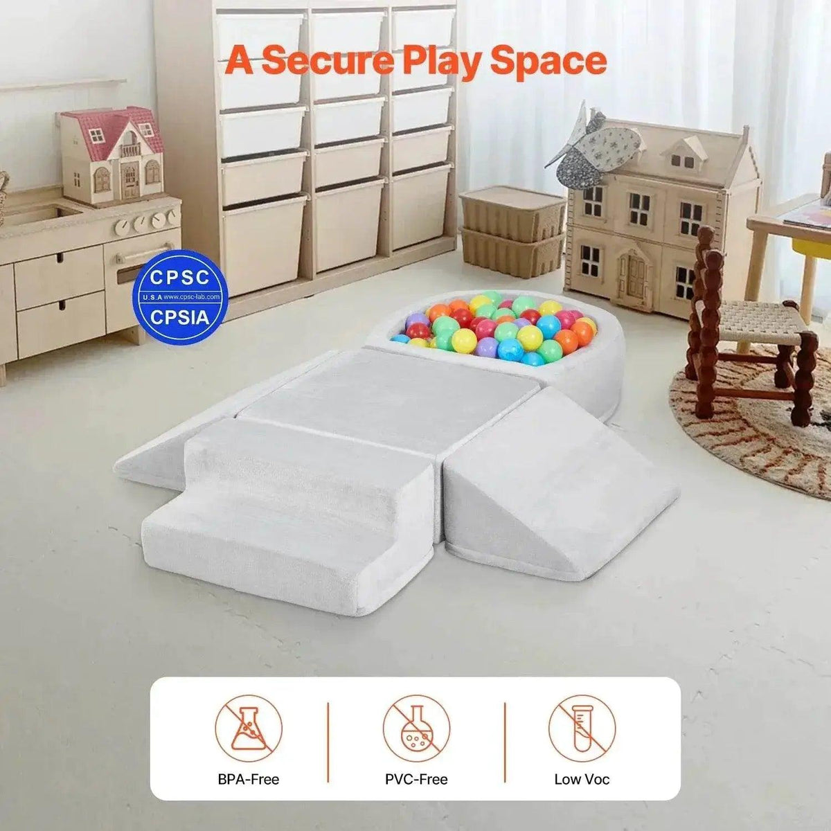  VEVOR 5 Piece Baby Foam Climbing Blocks Toys with Ball Pit Kids Indoor Climb and Crawl Activity Playset for Toddlers Crawling -  ToylandEU™