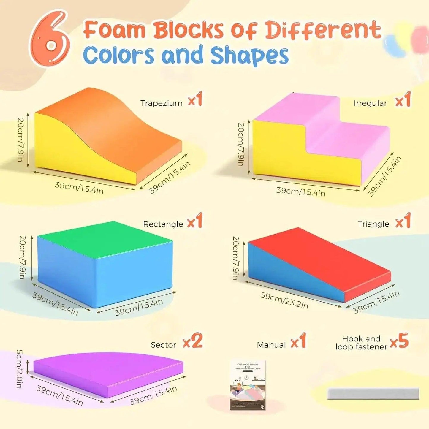  Foam Climbing Blocks For Toddlers Foldable Tunnel -  ToylandEU™