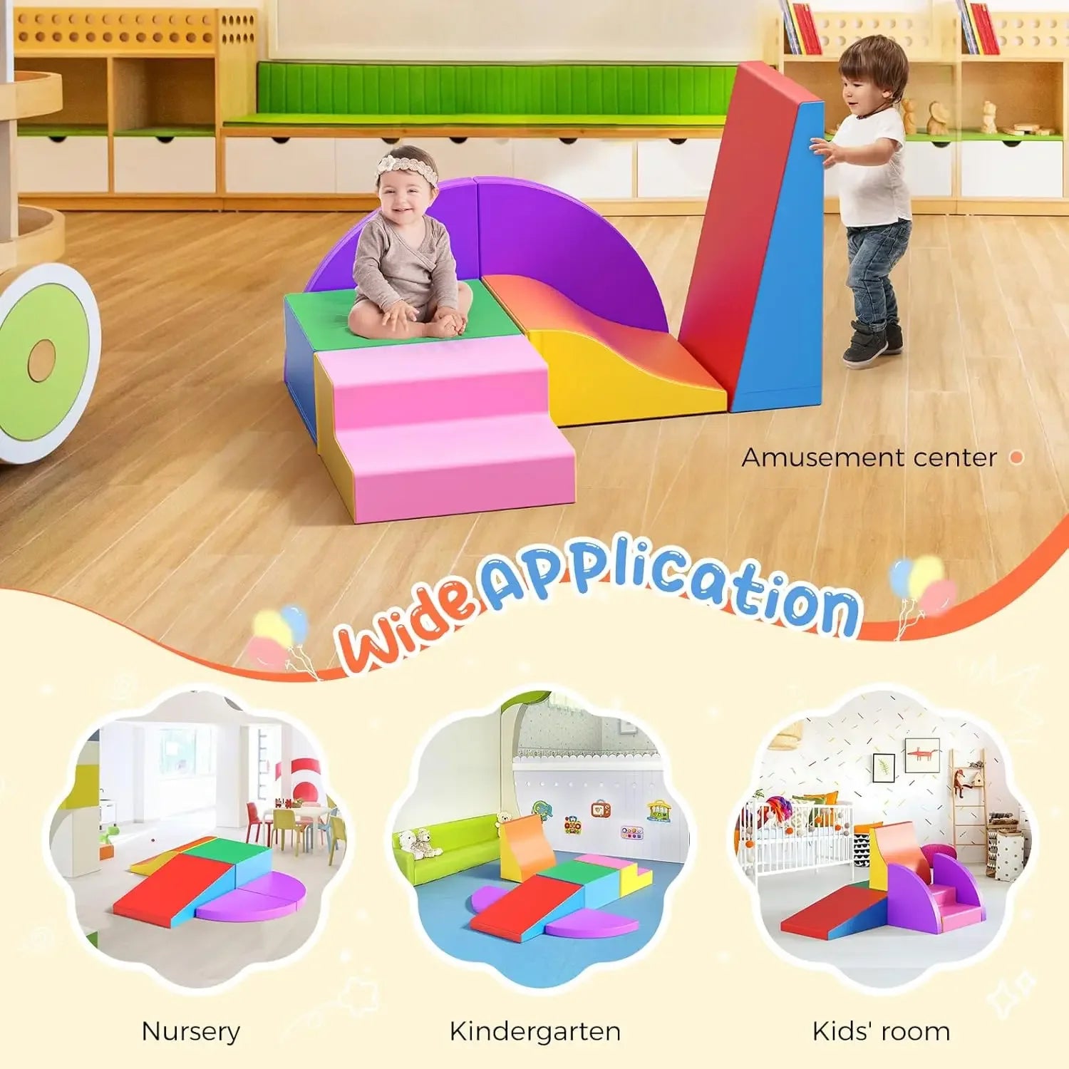 Foam Climbing Blocks For Toddlers Soft Indoor Play Foldable Tunnel - ToylandEU