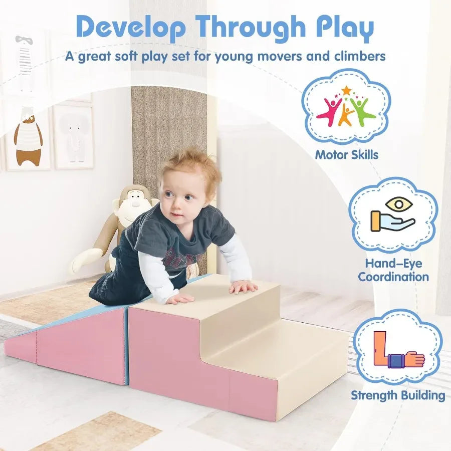Foam Climbing Blocks for Toddlers Indoor Play Promotes Motor Skills - ToylandEU