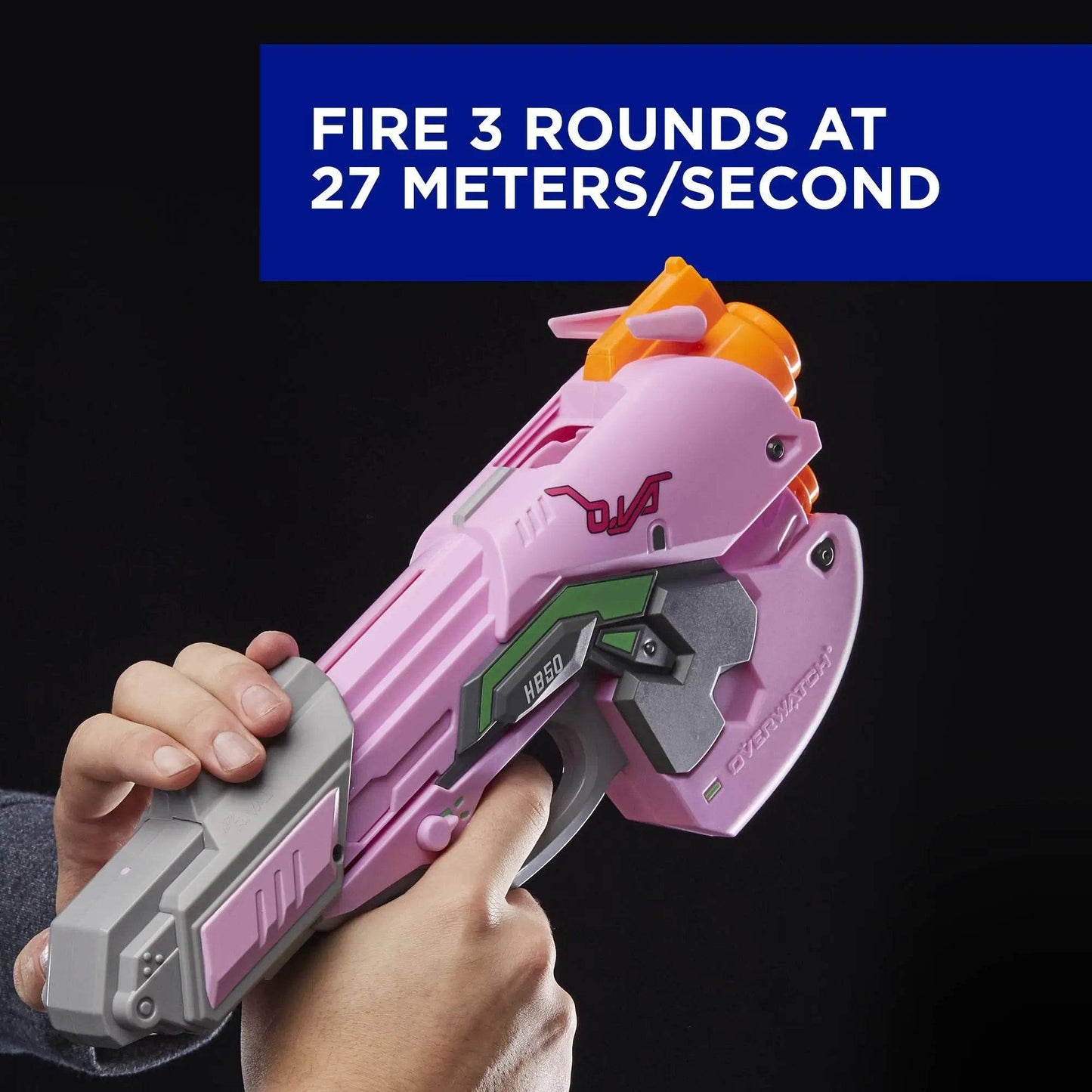 Foam Dart Blaster Gun Toys Overwatch D.Va Rival Blaster with 3 Rounds E3122 - ToylandEU