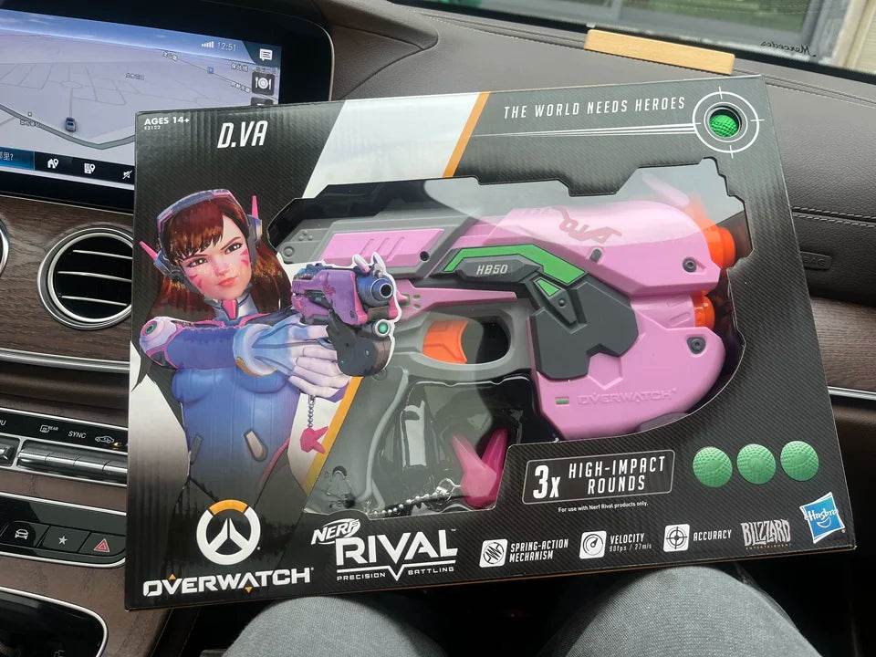 Foam Dart Blaster Gun Toys Overwatch D.Va Rival Blaster with 3 Rounds E3122 - ToylandEU