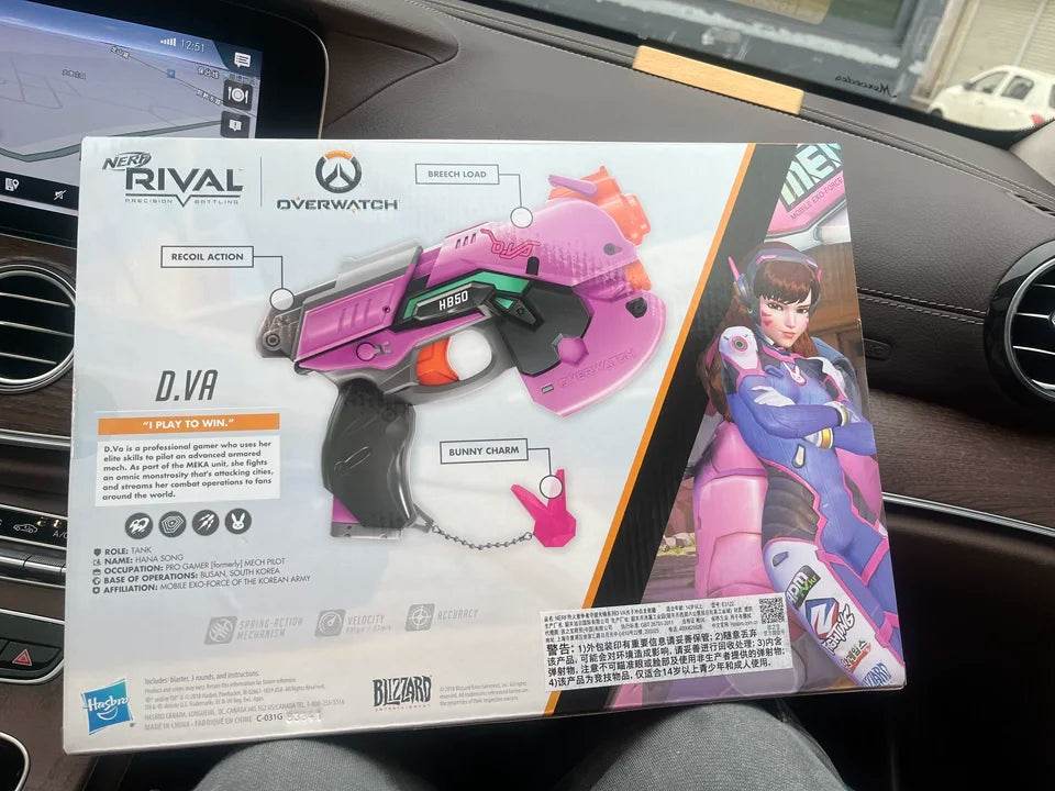 Foam Dart Blaster Gun Toys Overwatch D.Va Rival Blaster with 3 Rounds E3122 - ToylandEU
