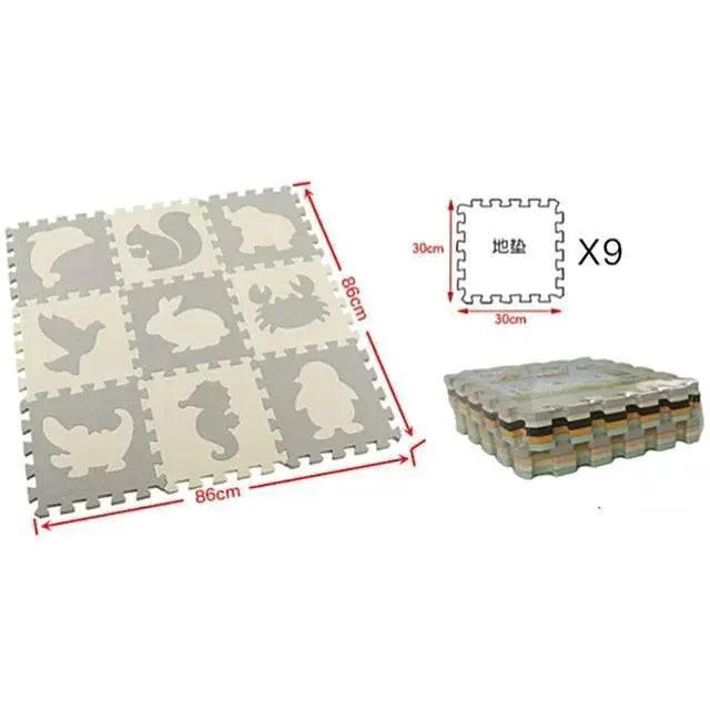  30x30x1cm Cartoon Animal Pattern Play Mats Puzzles EVA Foam Floor Pad for Children and Toddler Crawling Gym -  ToylandEU™