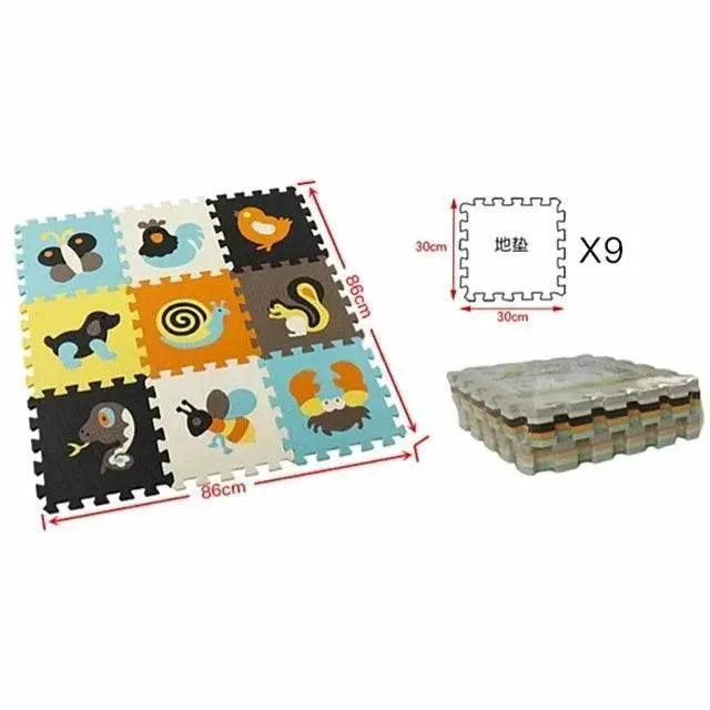  30x30x1cm Cartoon Animal Pattern Play Mats Puzzles EVA Foam Floor Pad for Children and Toddler Crawling Gym -  ToylandEU™