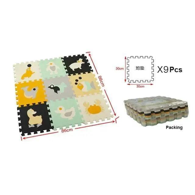  30x30x1cm Cartoon Animal Pattern Play Mats Puzzles EVA Foam Floor Pad for Children and Toddler Crawling Gym -  ToylandEU™