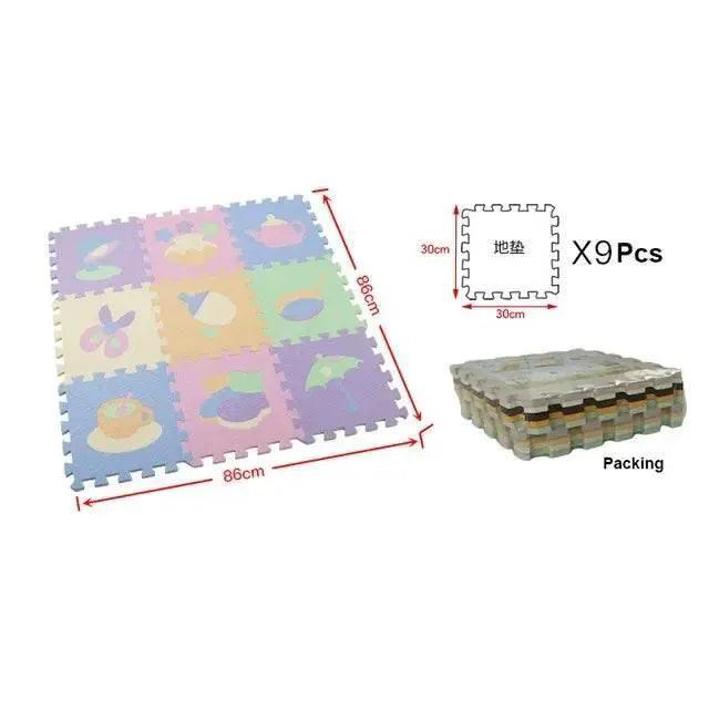  30x30x1cm Cartoon Animal Pattern Play Mats Puzzles EVA Foam Floor Pad for Children and Toddler Crawling Gym -  ToylandEU™