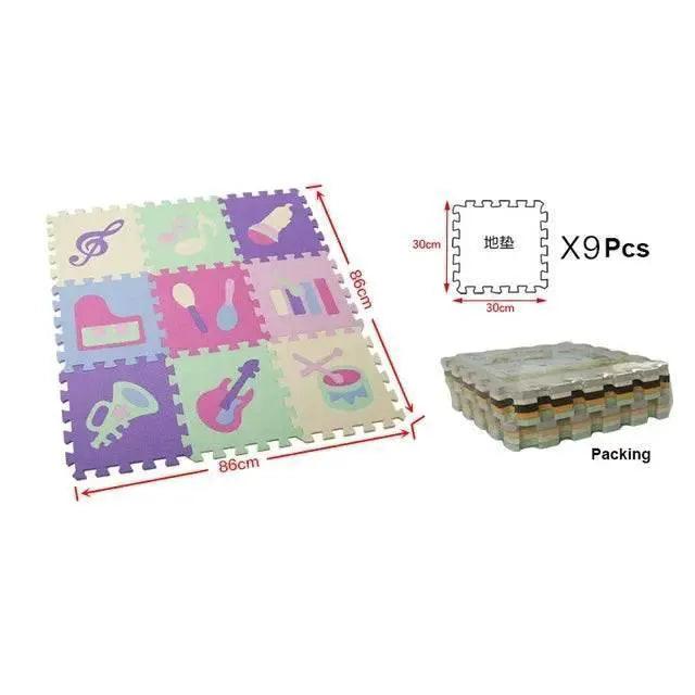  30x30x1cm Cartoon Animal Pattern Play Mats Puzzles EVA Foam Floor Pad for Children and Toddler Crawling Gym -  ToylandEU™