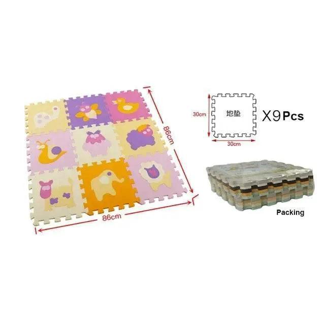  30x30x1cm Cartoon Animal Pattern Play Mats Puzzles EVA Foam Floor Pad for Children and Toddler Crawling Gym -  ToylandEU™