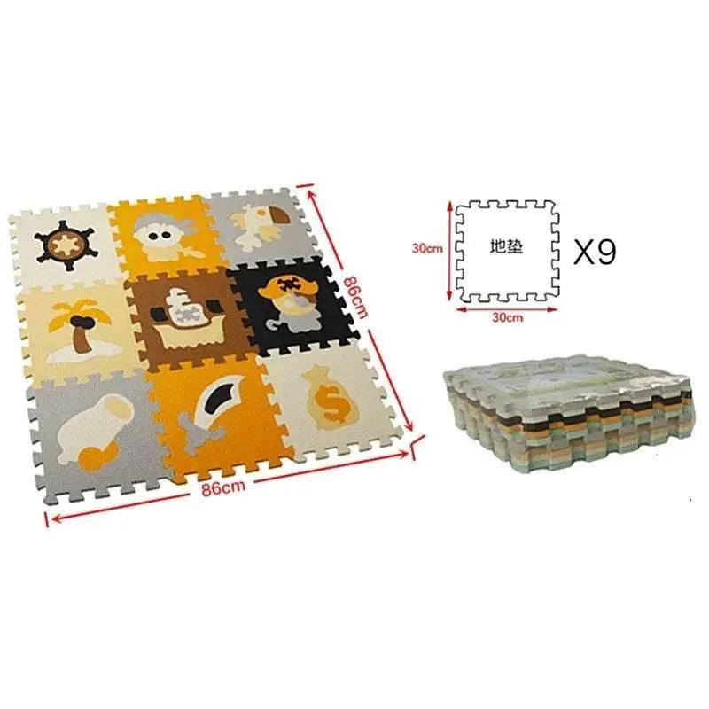  30x30x1cm Cartoon Animal Pattern Play Mats Puzzles EVA Foam Floor Pad for Children and Toddler Crawling Gym -  ToylandEU™