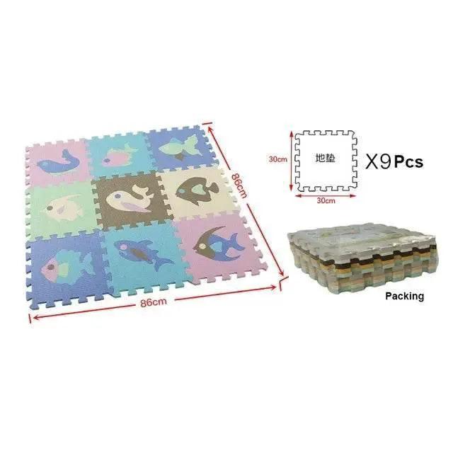  30x30x1cm Cartoon Animal Pattern Play Mats Puzzles EVA Foam Floor Pad for Children and Toddler Crawling Gym -  ToylandEU™