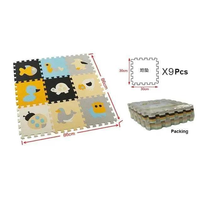  30x30x1cm Cartoon Animal Pattern Play Mats Puzzles EVA Foam Floor Pad for Children and Toddler Crawling Gym -  ToylandEU™