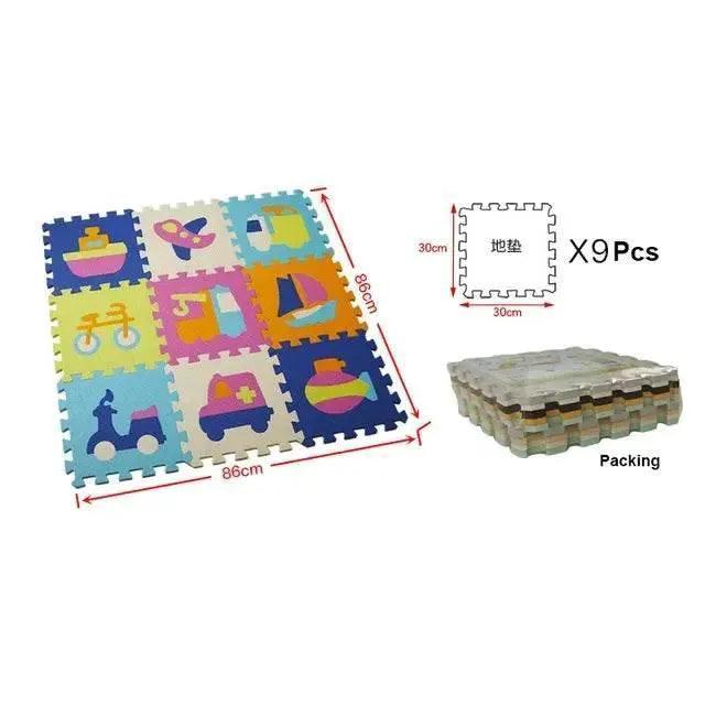  30x30x1cm Cartoon Animal Pattern Play Mats Puzzles EVA Foam Floor Pad for Children and Toddler Crawling Gym -  ToylandEU™