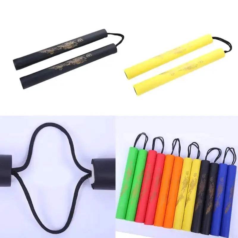 Foam Training Nunchucks Martial Arts Nunchakus Padded Sponge Practice Nunchakus for Kids Adults and Beginners Practice - ToylandEU