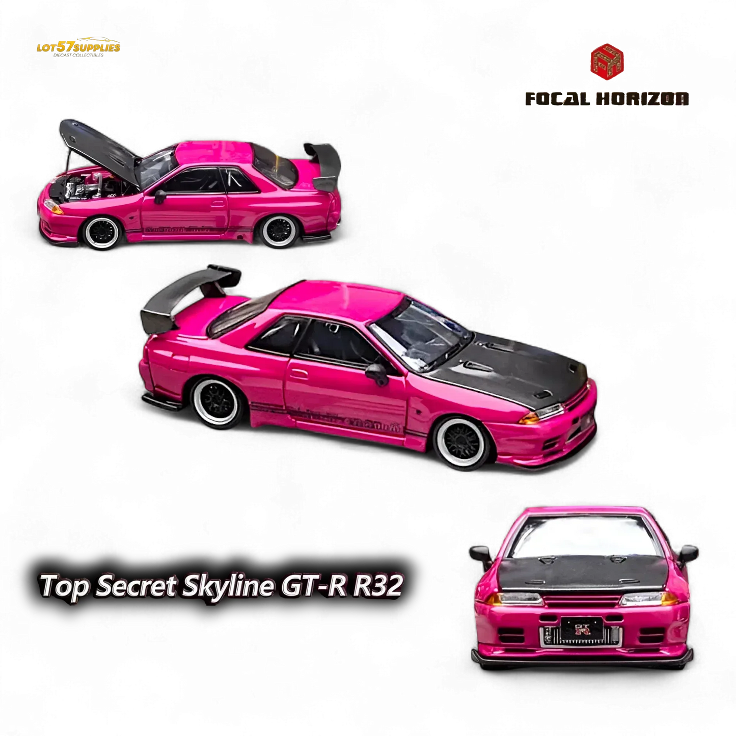 Focal Horizon Skyline GT-R R32 Top Secret Pink 1:64 - ToylandEU