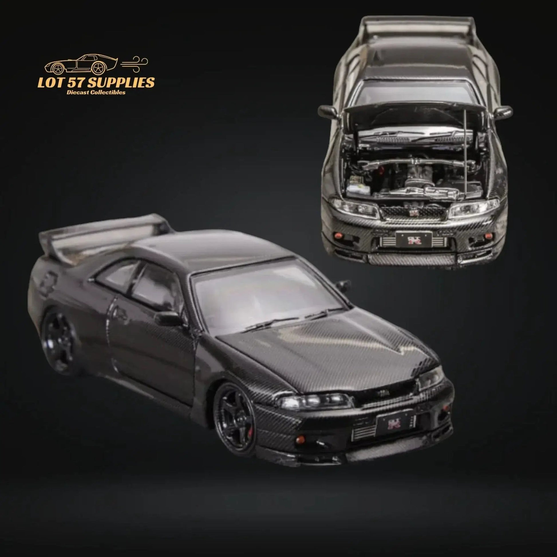 Focal Horizon Skyline GT-R R33 GT-R 4th Gen BCNR33 Full Carbon Black 1:64 - ToylandEU