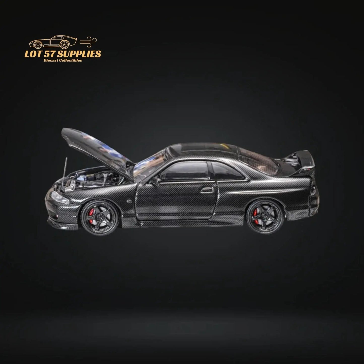 Focal Horizon Skyline GT-R R33 GT-R 4th Gen BCNR33 Full Carbon Black 1:64 - ToylandEU