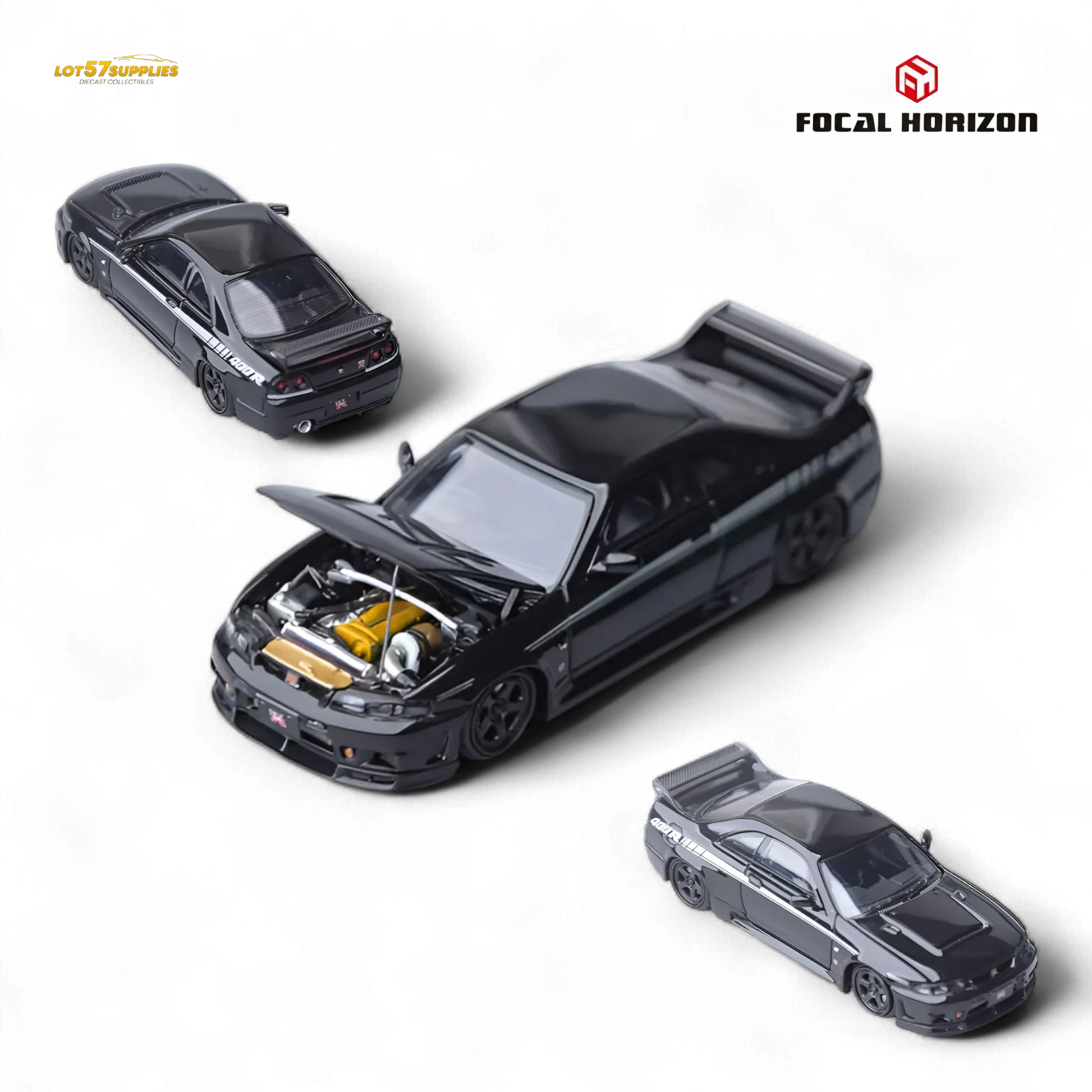 Focal Horizon Nissan Skyline GT-R R33 Nismo 400R - Black 1:64 - ToylandEU