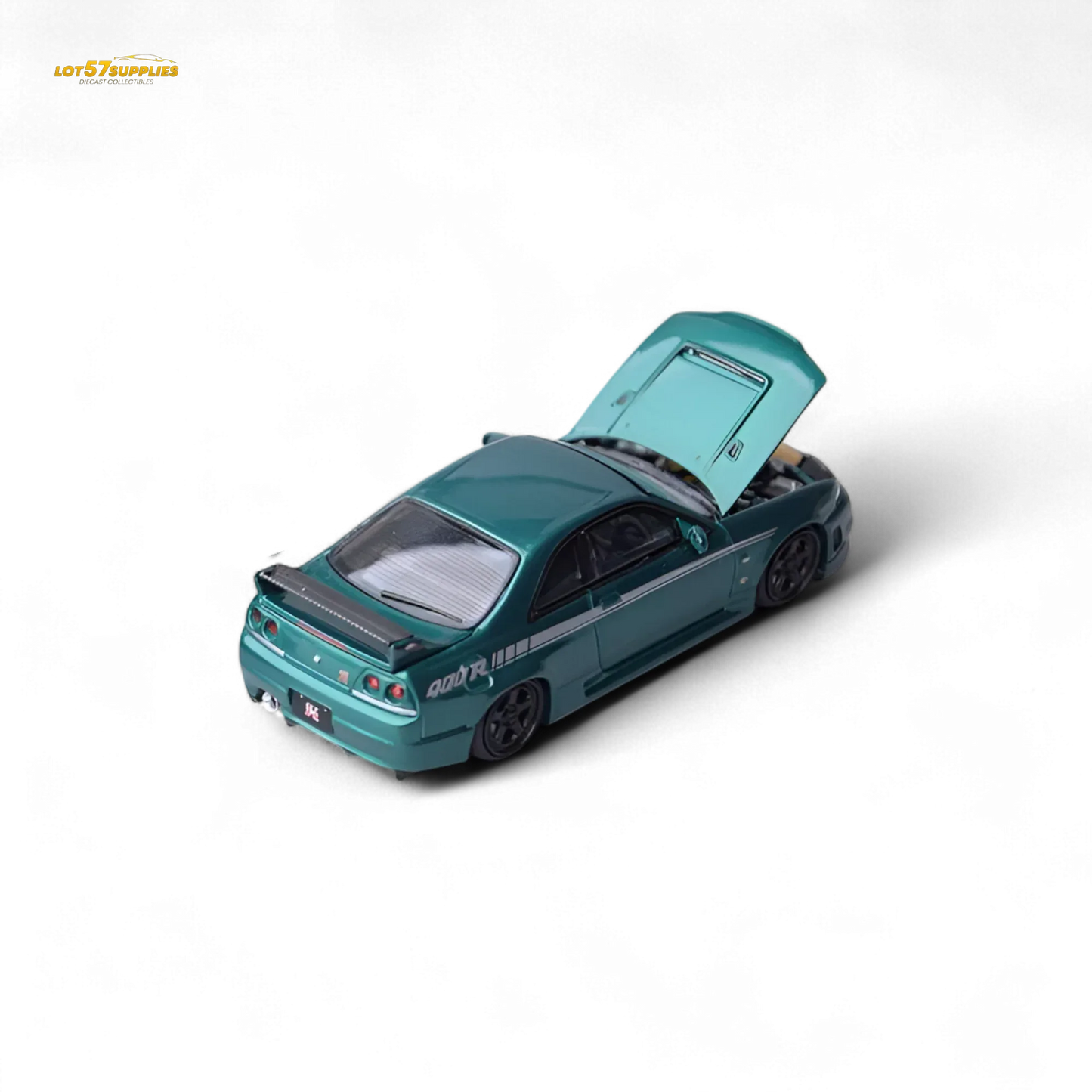 Focal Horizon Nissan Skyline GT-R R33 Nismo 400R Champion Green 1:64 - ToylandEU