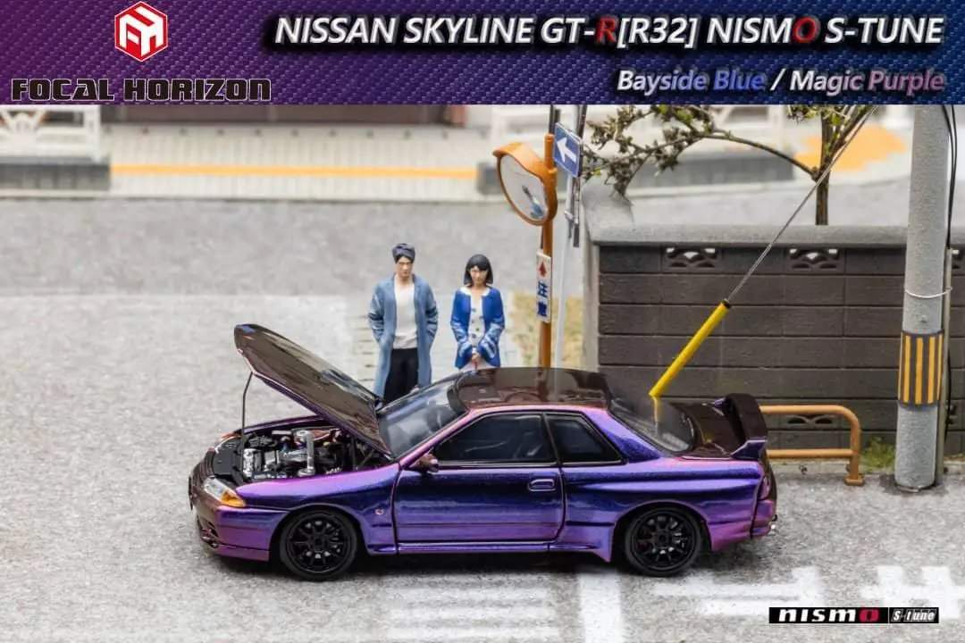 Focal Horizon Skyline R32 GT-R 3rd Gen S-Tune Magic Purple 1:64 - ToylandEU