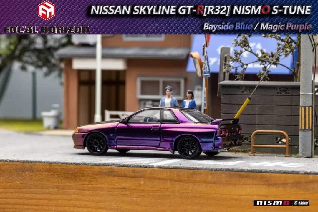 Focal Horizon Skyline R32 GT-R 3rd Gen S-Tune Magic Purple 1:64 - ToylandEU