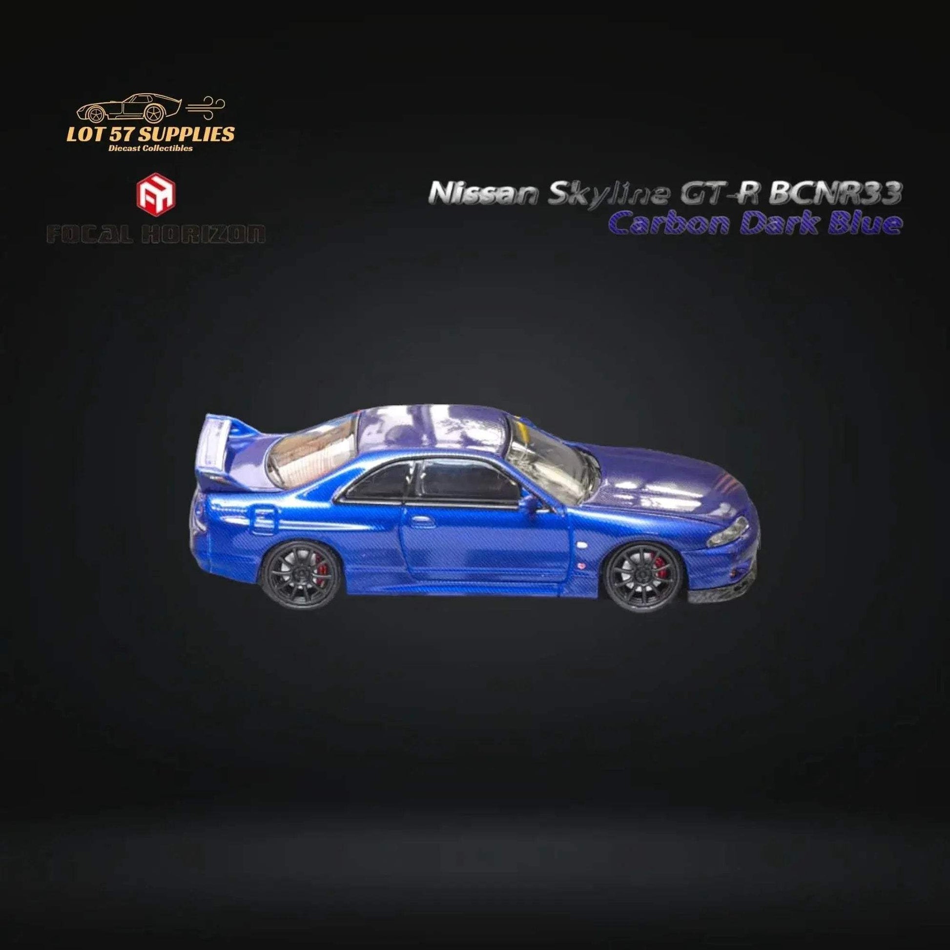 Focal Horizon Skyline GT-R R33 GT-R 4th Gen BCNR33 Full Carbon Dark blue 1:64 - ToylandEU