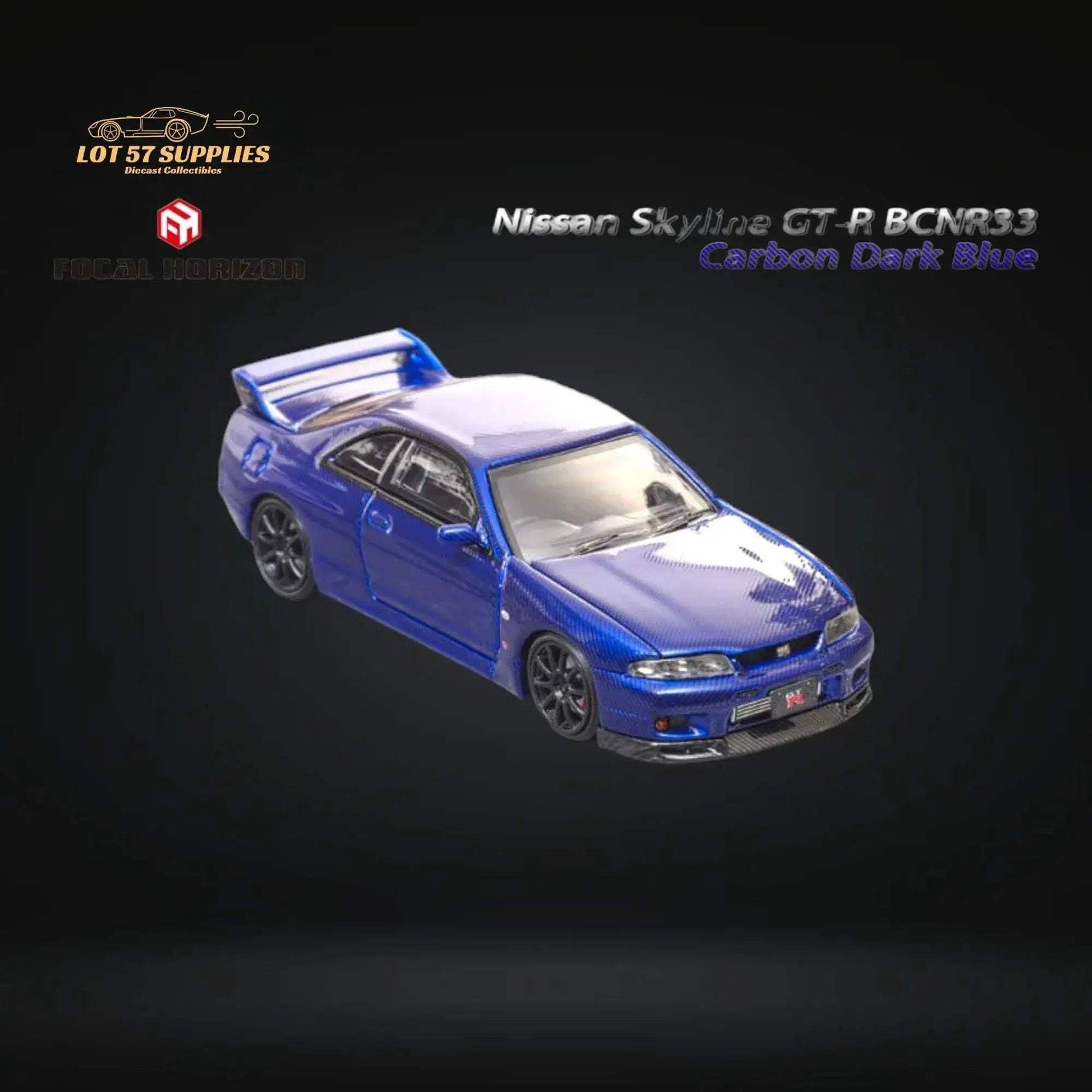 Focal Horizon Skyline GT-R R33 GT-R 4th Gen BCNR33 Full Carbon Dark blue 1:64 - ToylandEU