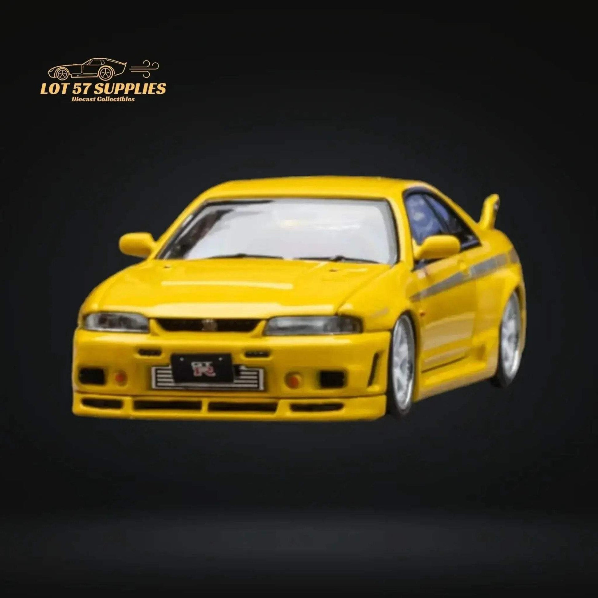 Focal Horizon Skyline R33 GT-R 4TH Gen 400R in Yellow Openable Hood 1:64 - ToylandEU