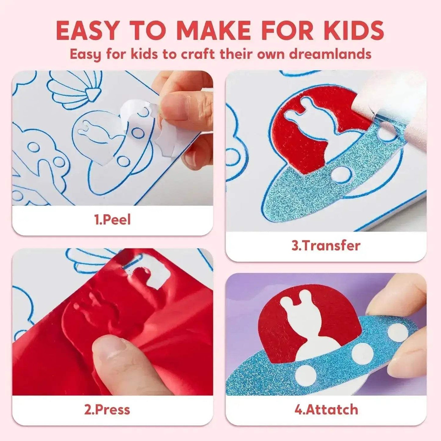 Foil Art Kit For Kids Mess Free Coloring Travel Fun - ToylandEU