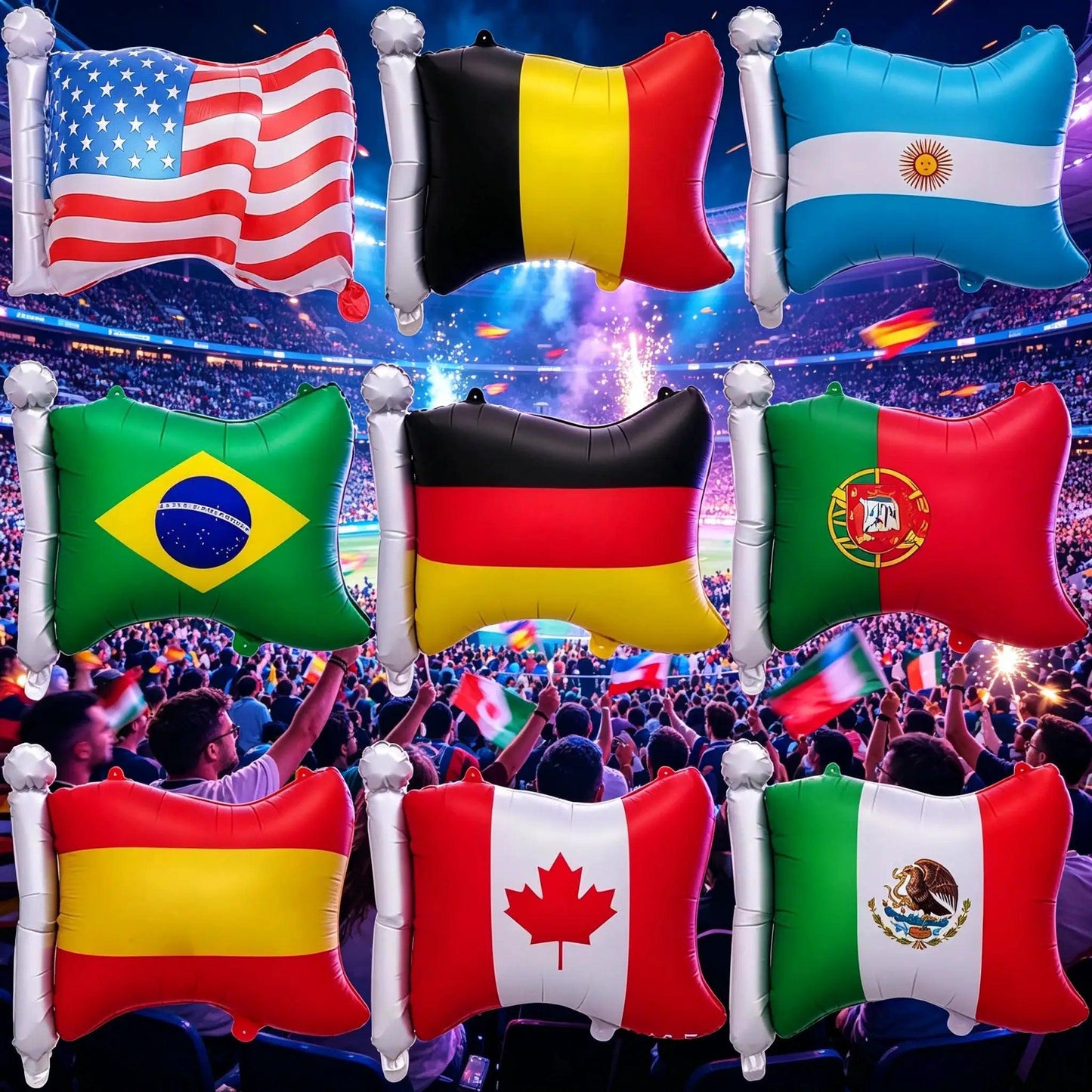  Football Themed Flag Aluminum Foil Balloons For Parties -  ToylandEU™